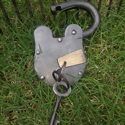 Hand Forged Iron lock and key